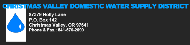 Christmas Valley Domestic Water Supply District