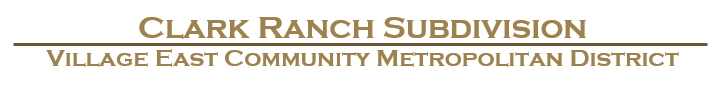 Village East Community Metropolitan District (Clark Ranch)
